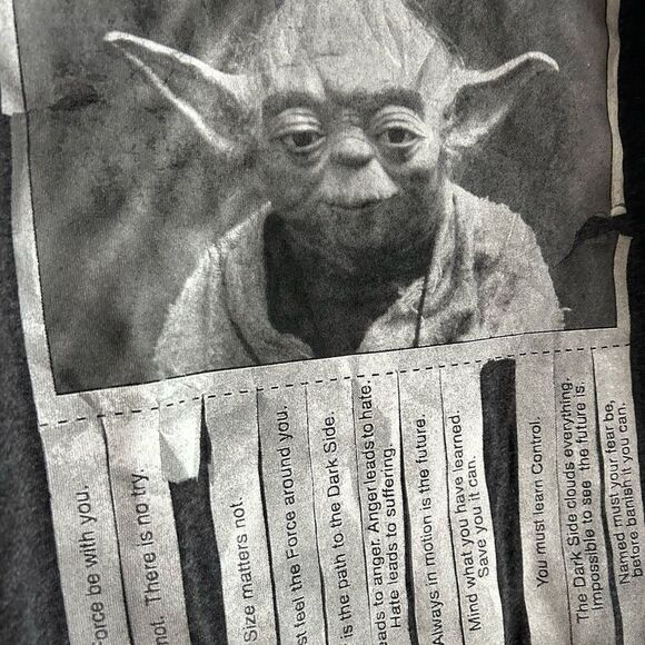 Star Wars Gray Yoda Wisdom Tee XL - Picture 13 of 15